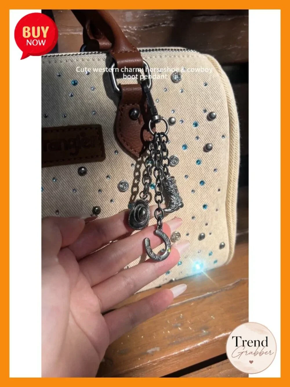 Wrangler Rhinestone Denim Barrel Bag - Women's Crossbody Satchel Y2K Purse